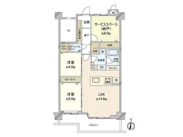 ミオカステーロ東府中Ⅱ 間取図(平面図) ミオカステーロ東府中Ⅱ 間取図(平面図)