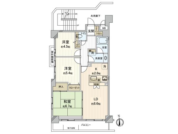 パテラ府中栄町 間取図(平面図) パテラ府中栄町 間取図(平面図)