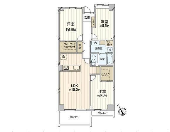 グリーンハイツ車返南 2号棟 間取図(平面図) グリーンハイツ車返南 2号棟 間取図(平面図)