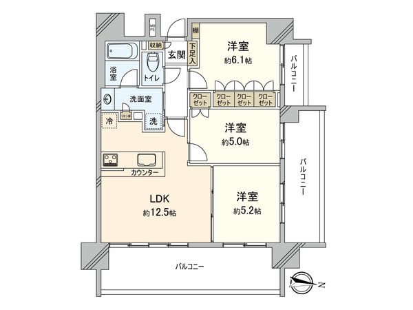 クリオ府中中河原 間取図(平面図) クリオ府中中河原 間取図(平面図)