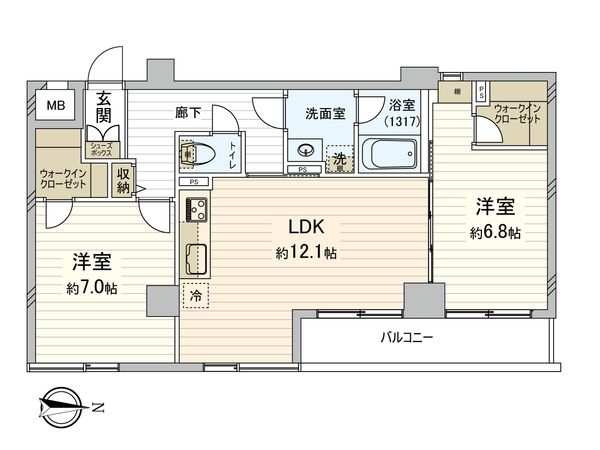 グレイスコート東府中 間取図(平面図) グレイスコート東府中 間取図(平面図)