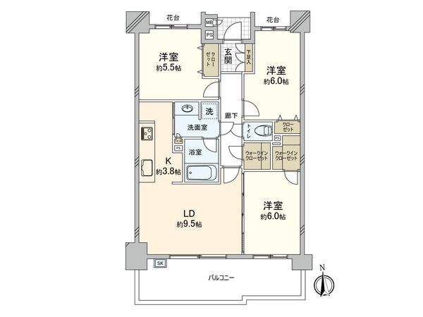 ヴェラクシスガーデン府中 間取図(平面図)