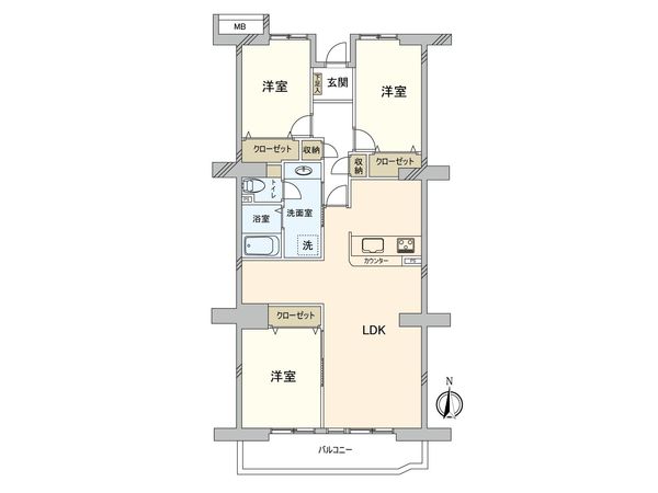 府中多摩川通り住宅 2号棟 間取図(平面図)