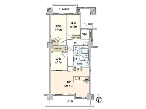 グランヒルズ東府中フォルトナード 間取図(平面図) グランヒルズ東府中フォルトナード 間取図(平面図)