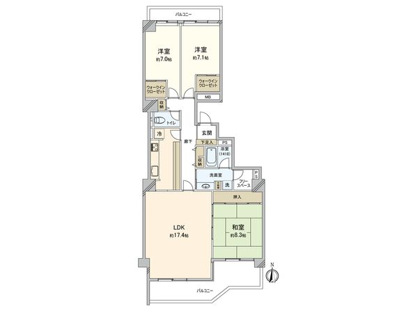 みはらしの家 C棟 間取図(平面図) みはらしの家 C棟 間取図(平面図)