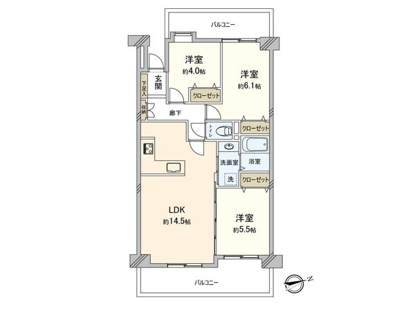 府中天神町パークホームズ 間取図(平面図)