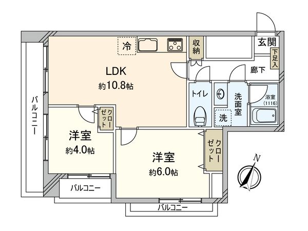 セザールプラザ府中 間取図(平面図)