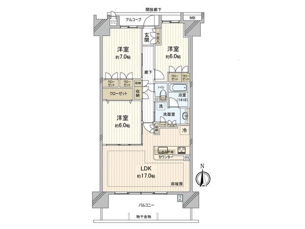 リムザ 間取図(平面図) リムザ 間取図(平面図)