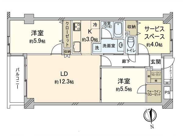 ユニーブル東府中リ・ノヴァス 間取図(平面図)
