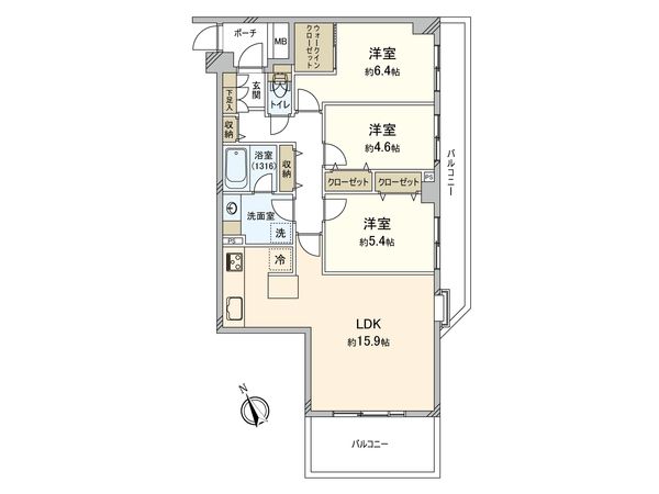 府中天神町パーク・ホームズ 間取図(平面図) 間取図(平面図)