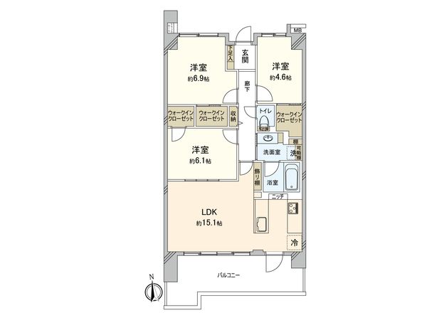 ラヴィラ府中多摩川 間取図(平面図)