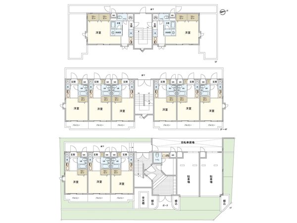 府中市美好町3丁目 一棟マンション 間取図(平面図) 間取図(平面図)