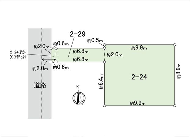 調布市西つつじケ丘3丁目 土地 区画図 調布市西つつじケ丘3丁目 土地 区画図