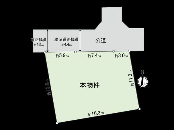 調布市西つつじケ丘1丁目 土地 区画図 調布市西つつじケ丘1丁目 土地 区画図