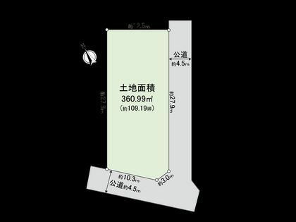 調布市東つつじが丘3丁目 土地② 区画図