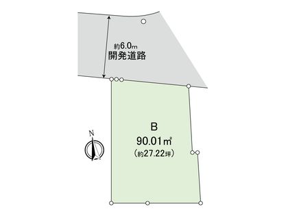 世田谷区給田5丁目 土地 B区画 区画図