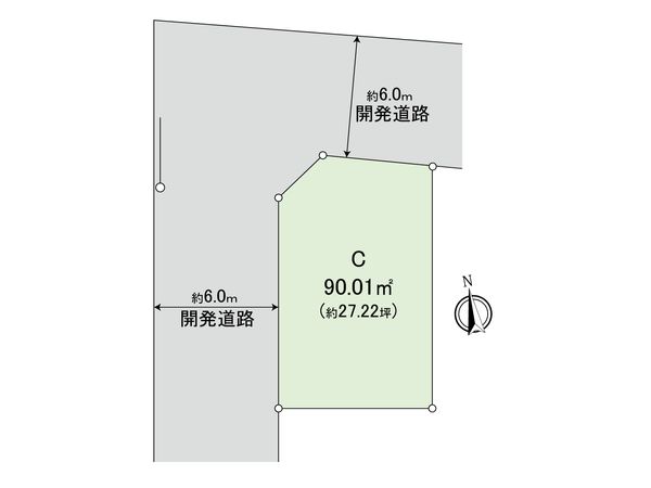 世田谷区給田5丁目 土地 C区画 区画図 世田谷区給田5丁目 土地 C区画 区画図