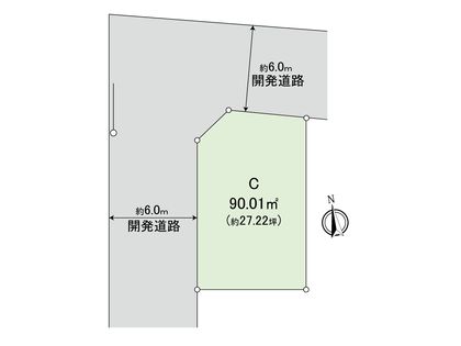 世田谷区給田5丁目 土地 C区画 区画図