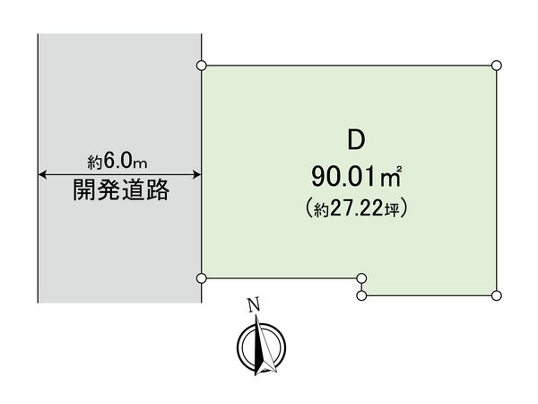 世田谷区給田5丁目 土地 D区画 区画図 世田谷区給田5丁目 土地 D区画 区画図