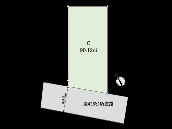 調布市東つつじが丘3丁目 土地 C区画 区画図