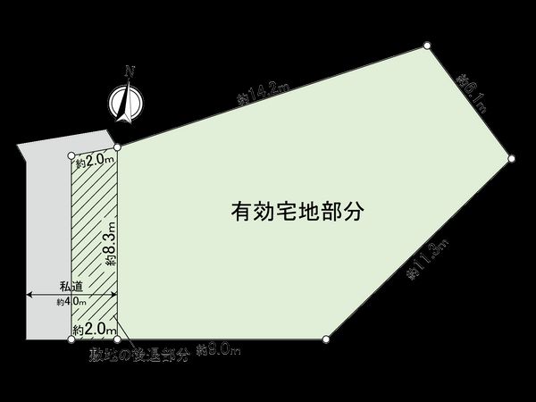 調布市緑ケ丘1丁目 土地 区画図 調布市緑ケ丘1丁目 土地 区画図