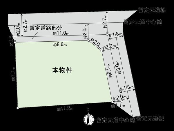 調布市入間町1丁目 土地 区画図 調布市入間町1丁目 土地 区画図
