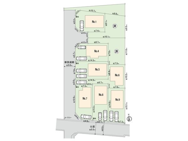 三鷹市新川2丁目 土地 区画図 三鷹市新川2丁目 土地 区画図