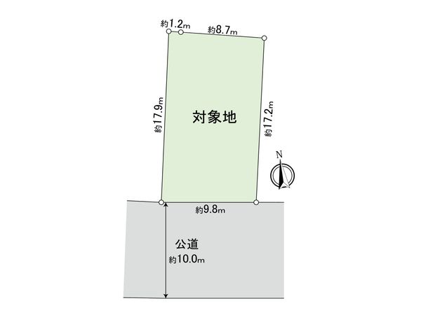 調布市西つつじケ丘1丁目 土地 区画図