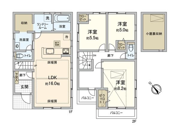 狛江市中和泉3丁目 新築戸建 4号棟 間取図(平面図)