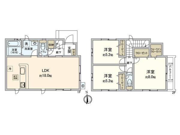 三鷹市中原4丁目 戸建 間取図(平面図) 三鷹市中原4丁目 戸建 間取図(平面図)