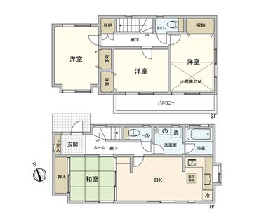 三鷹市中原3丁目 戸建 間取図(平面図)