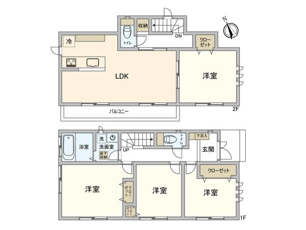 世田谷区給田5丁目 戸建 間取図(平面図) 世田谷区給田5丁目 戸建 間取図(平面図)