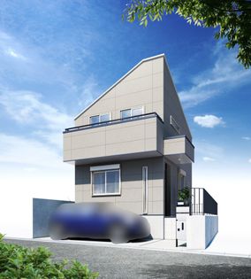 調布市緑ケ丘1丁目 新築戸建 外観パース図