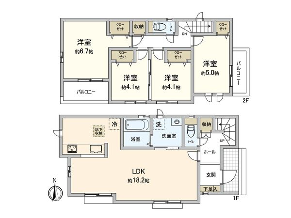 三鷹市中原4丁目 土地 C号棟 間取図(平面図)