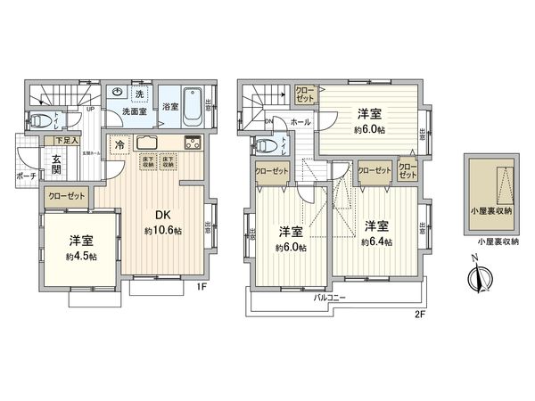三鷹市新川2丁目 戸建 間取図(平面図)