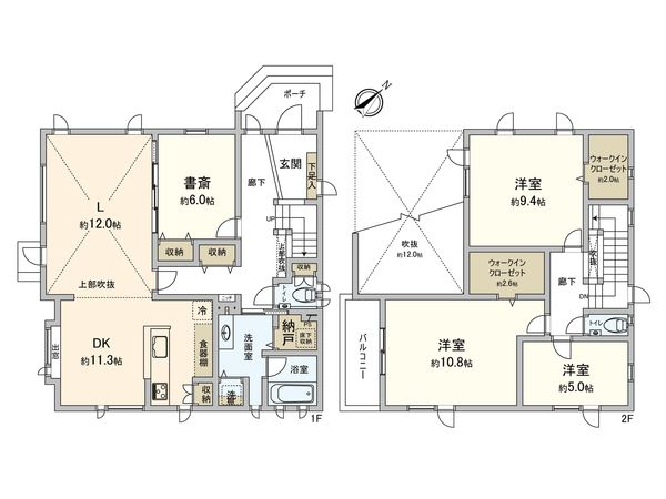 調布市若葉町1丁目 戸建 間取図(平面図)