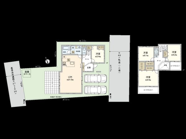 狛江市東野川4丁目 新築戸建 間取図(平面図)