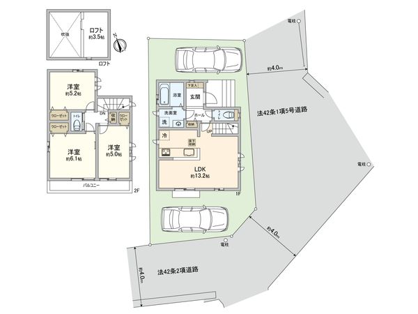 調布市佐須町1丁目 新築戸建 B号棟 間取図(平面図) 調布市佐須町1丁目 新築戸建 B号棟 間取図(平面図)