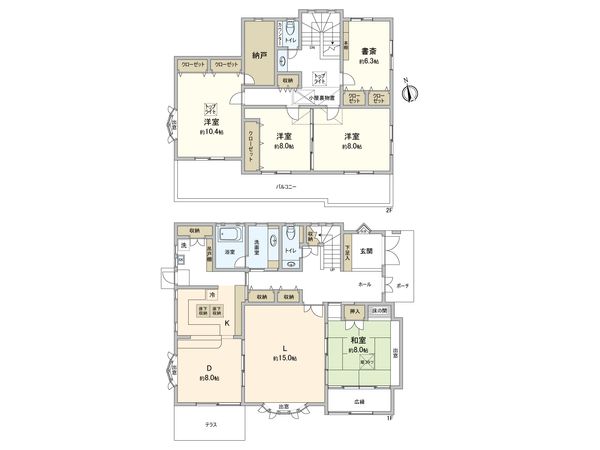 狛江市西野川4丁目 戸建 間取図(平面図) 狛江市西野川4丁目 戸建 間取図(平面図)