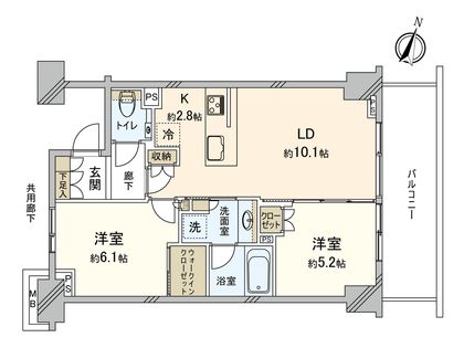 シティハウス仙川ステーションコート 間取図(平面図)