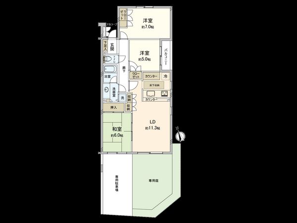 仙川パークホームズ 間取図(平面図) 仙川パークホームズ 間取図(平面図)