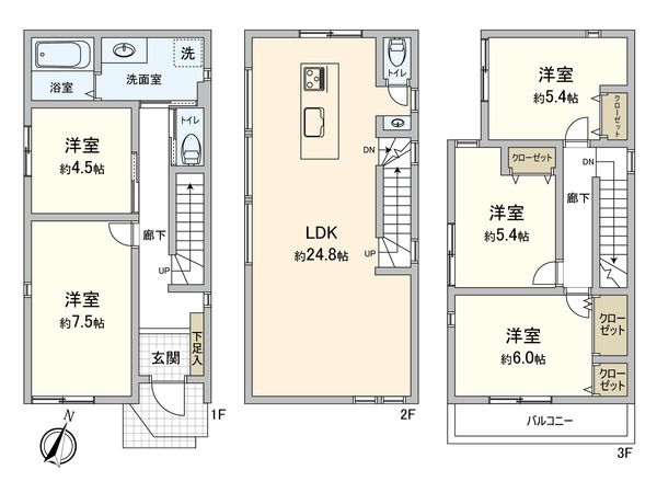 東灘区御影本町8丁目 間取図(平面図)