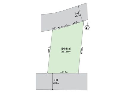 松が枝町1丁目 土地 区画図