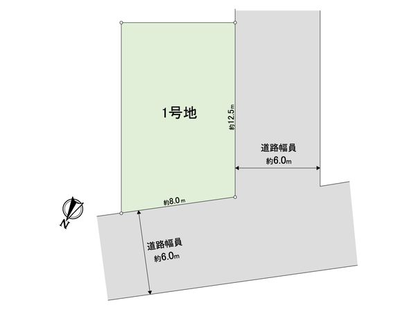 大久保町松蔭建築条件付土地(1号地) 区画図 大久保町松蔭建築条件付土地(1号地) 区画図