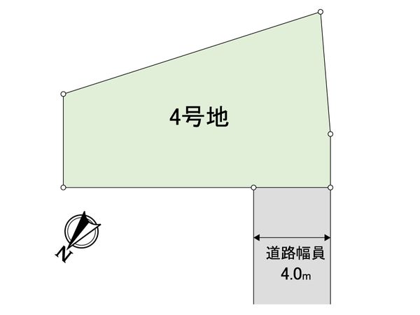 大久保町松蔭建築条件付土地(4号地) 区画図 大久保町松蔭建築条件付土地(4号地) 区画図