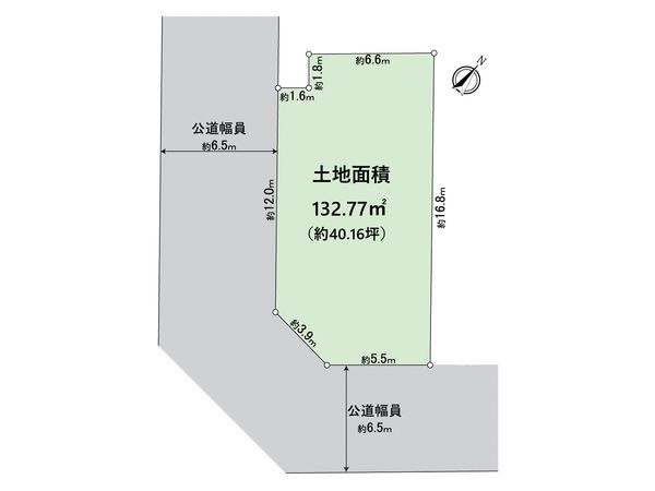 狩場台2丁目 土地 1号地 区画図 狩場台2丁目 土地 1号地 区画図