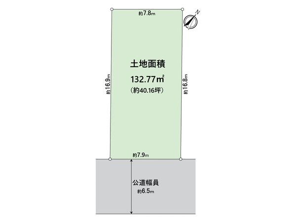 狩場台2丁目 土地 2号地 区画図 狩場台2丁目 土地 2号地 区画図