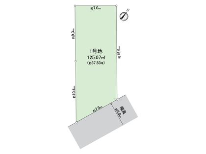 横尾2丁目 土地 1号地 区画図