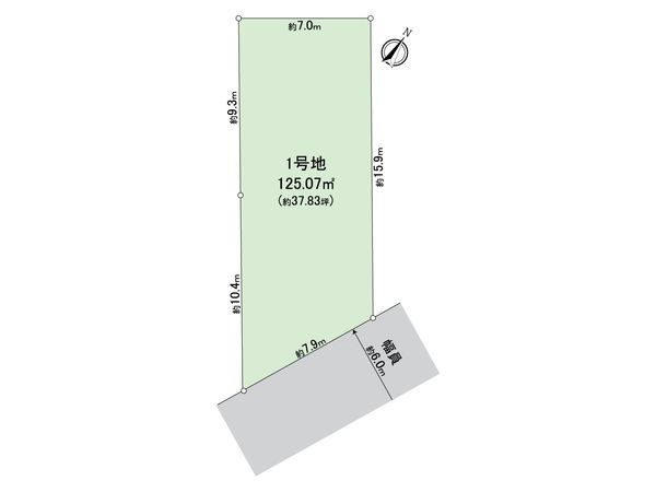 横尾2丁目 土地 1号地 区画図 横尾2丁目 土地 1号地 区画図