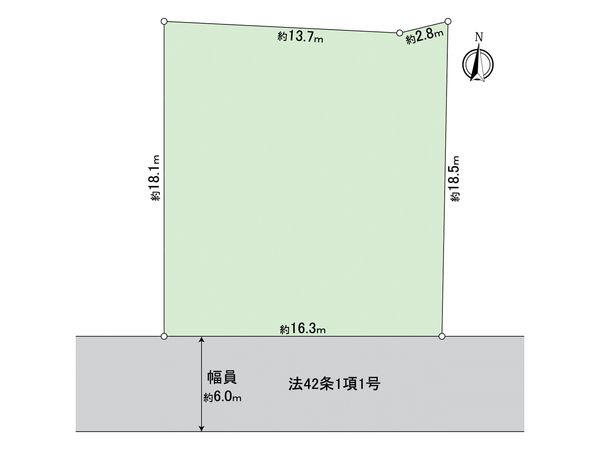 秋葉台3丁目 古家付き土地 区画図 秋葉台3丁目 古家付き土地 区画図